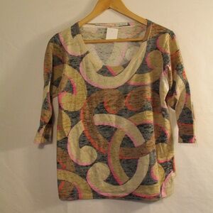 Before + Again Multicolor Long Sleeve Women's Top